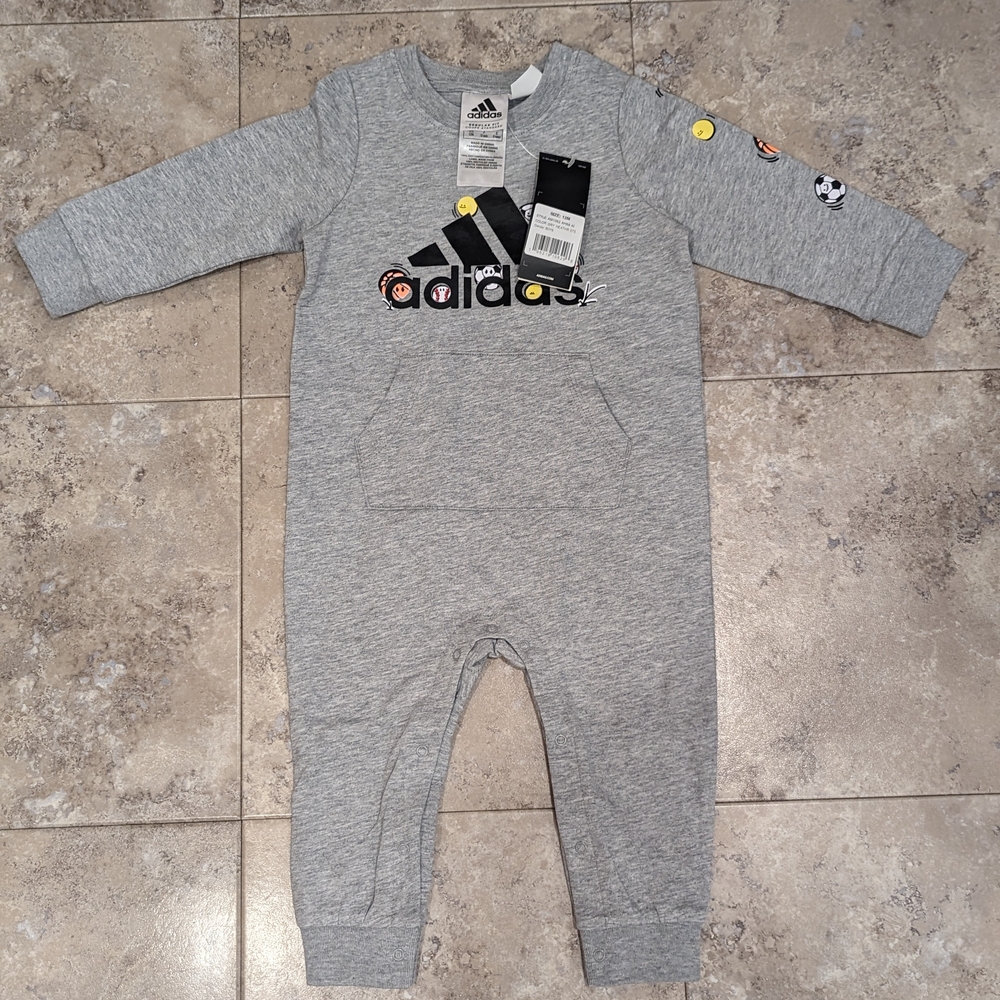 Adidas 12 Month Grey One Piece